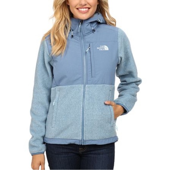 The North Face Denali Hooded Fleece Jacket, Large, Blue, Outdoorsy, Rugged - Picture 1 of 9